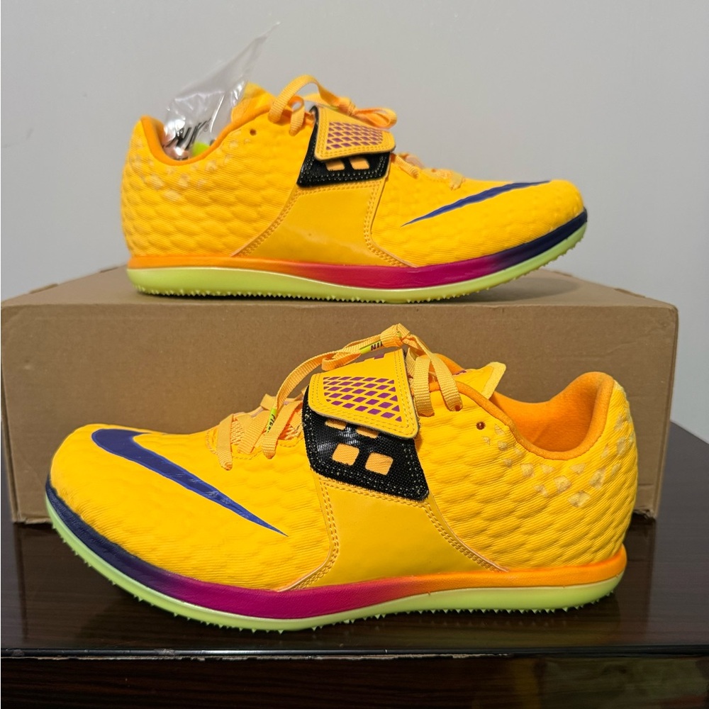 Nike High Jump Elite Track & Field Cleats Citron FZ9636-800 Men’s Size 7